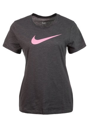 T-shirt con stampa - mottled dark grey