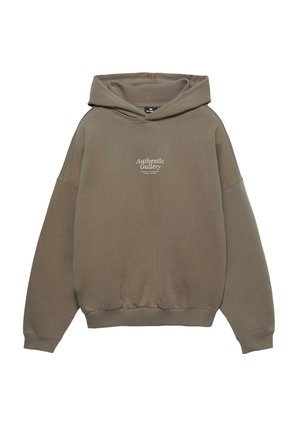 HOOODED WITH PRINT - Pulover s kapuco - brown