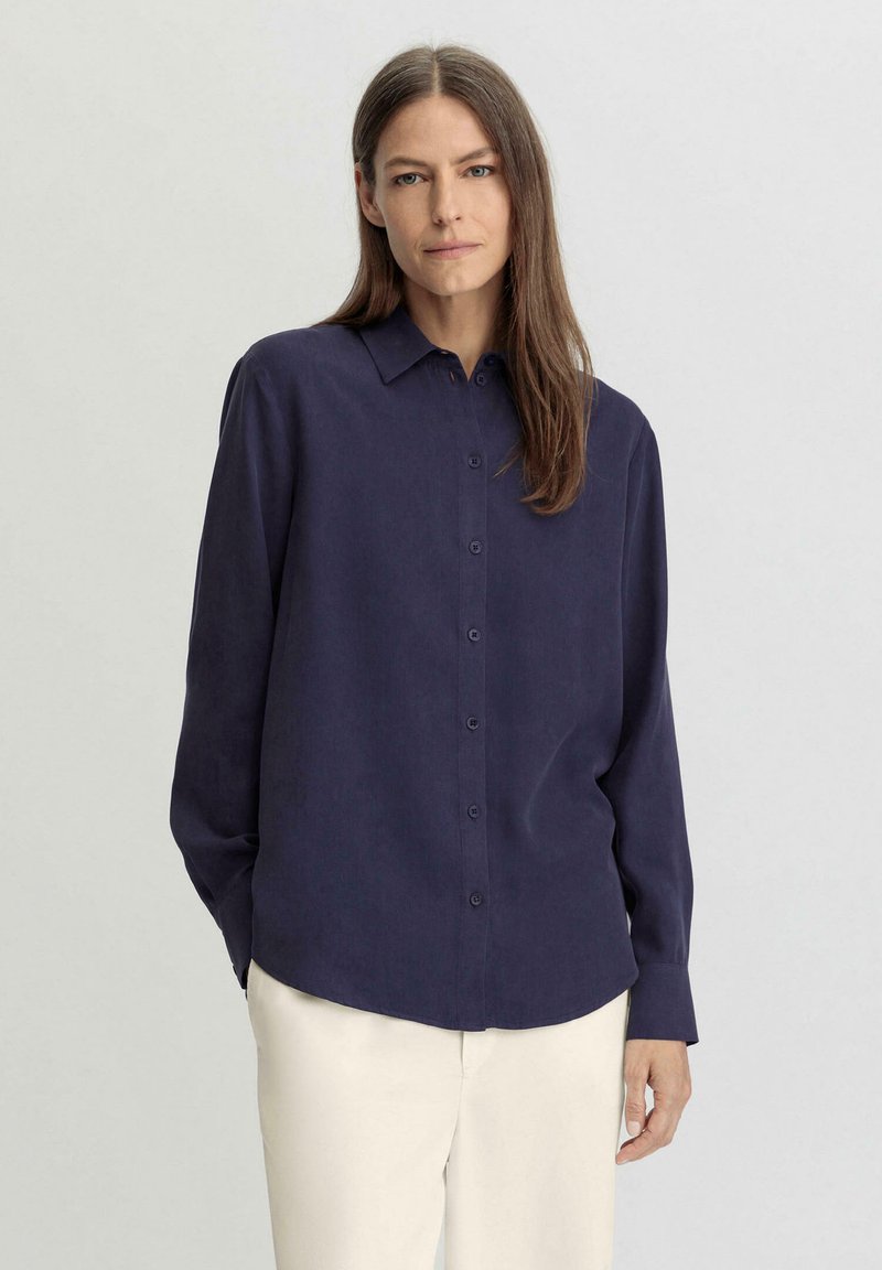 hessnatur Hemdbluse - pflaume