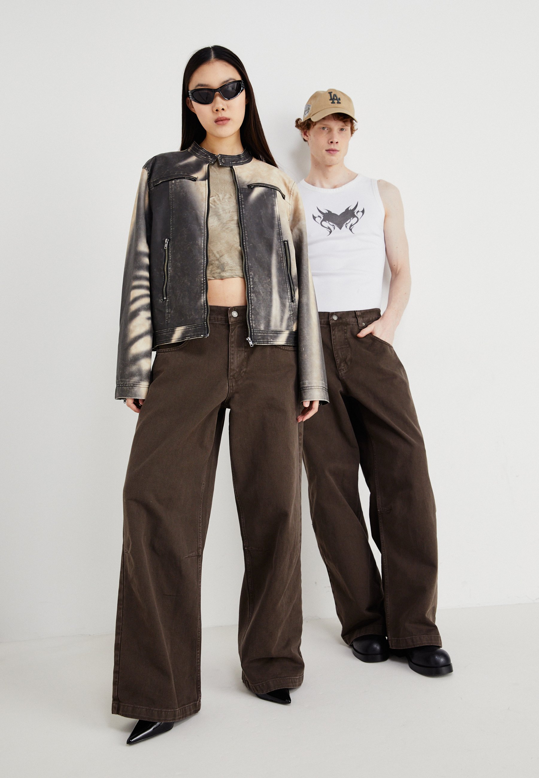 Jaded London LOWRISE COLOSSUS UNISEX - Loose Jeans - brown - Zalando