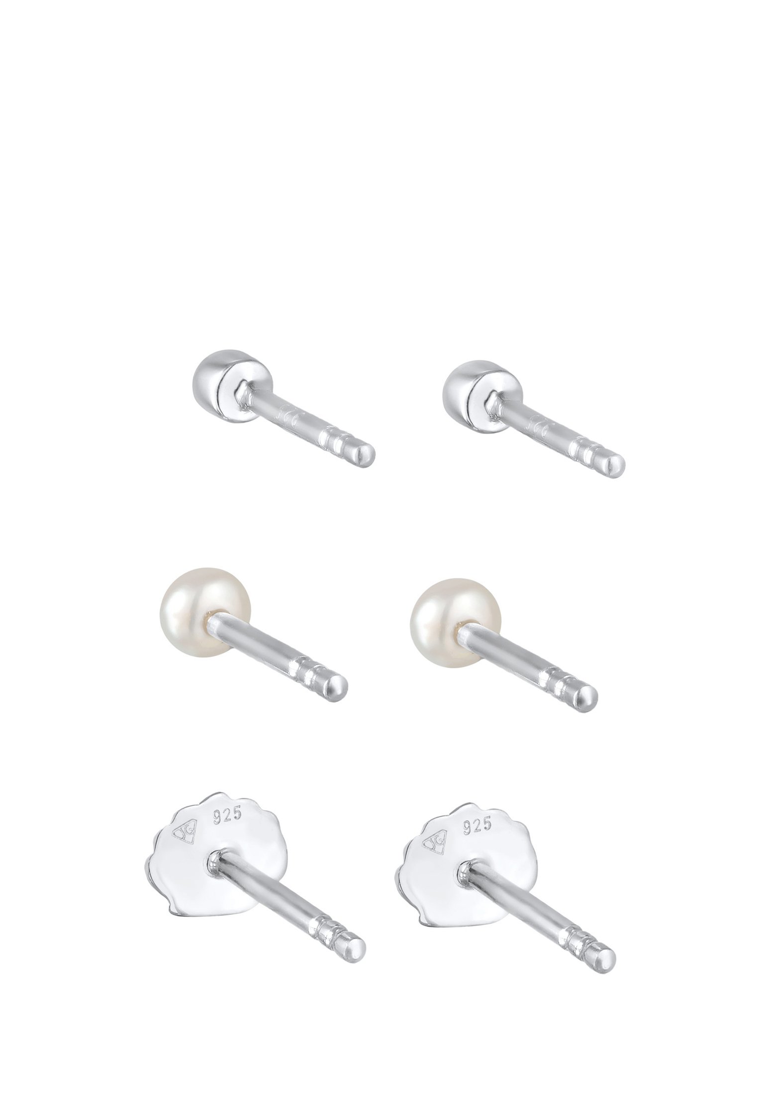 Elli Schmuckset Damen – Süßwasserperlen Halskette & Ohrstecker Aus 925 Sterling Silber, Elegant & Zeitlos