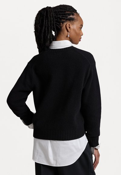 Polo Ralph Lauren POLO BEAR WOOL-BLEND CREWNECK SWEATER - Striktrøje - black