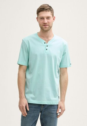 TOM TAILOR Camiseta básica - mint white fine stripe