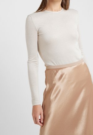 Langærmet T-shirt - sand