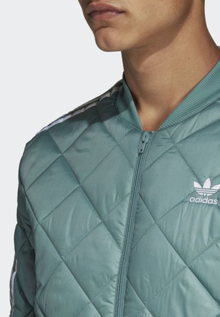 adidas Originals Quilted SST Jacket Bombejakke turquoise Adidas Originals Bomber Jacket (Herre) Jakker specs
