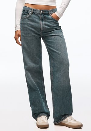 Bershka BAGGY JEANS - Baggy jeans - dark blue