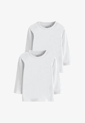 Next, LONG SLEEVE FIT - PLAIN T-SHIRTS 2 PACK - Long sleeved top - white