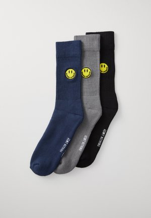 SMILEY SPORT UNISEX 3 PACK - Sokken - navy/black/grey