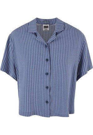 Urban Classics RESORT - Gombos blúz - vintagebluepinstripe