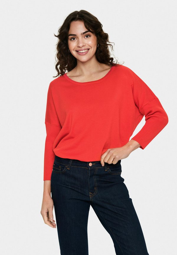 MILASZ R-NECK - Strickpullover - flame scarlet