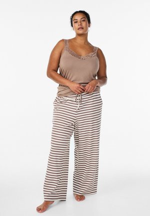 Pidžamas apakšdaļa - taupe gray stripe