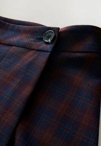 REGULAR FIT - CHECK MIDI  - Jupe trapèze - burgundy blue