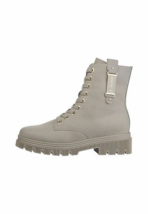 Stivaletti con plateau - cream