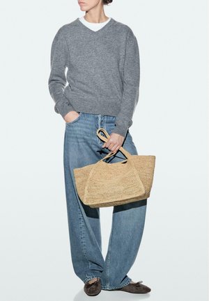 Massimo Dutti Shopping bag - beige