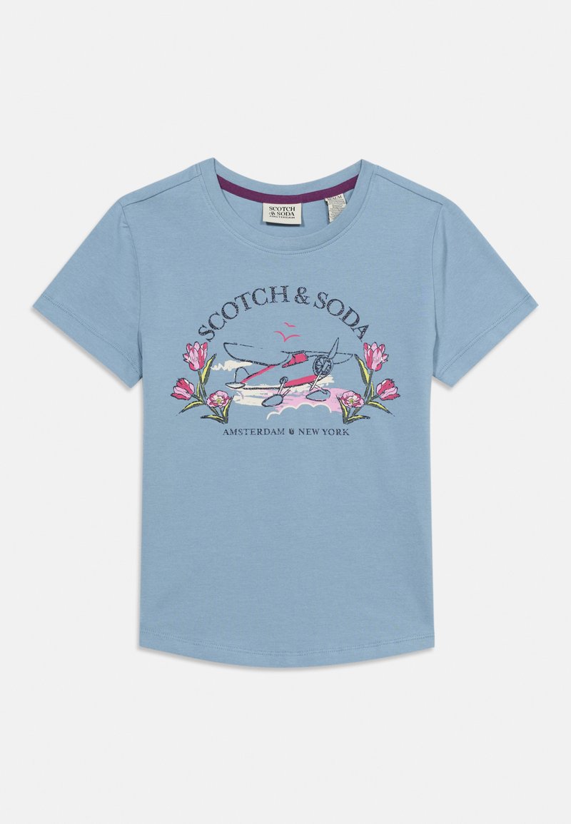 Scotch & Soda T-shirt print lichtblauw