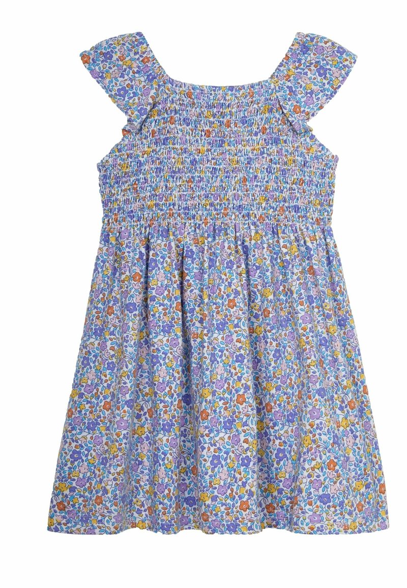 JoJo Maman Bébé DITSY FLORAL RUFFLE SLEEVE SMOCKED REGULAR FIT - Denní šaty - lilac