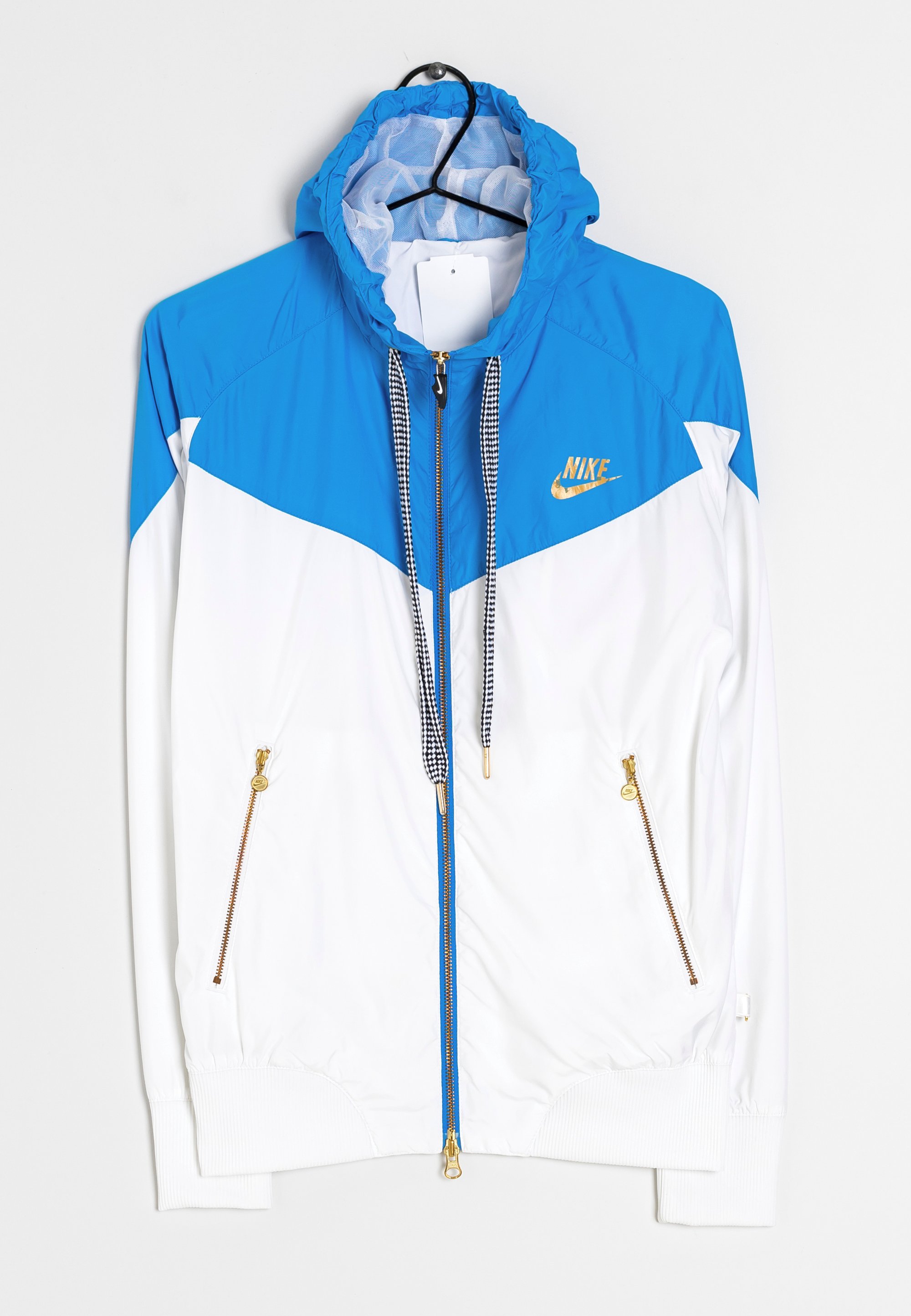 light blue and white nike windbreaker