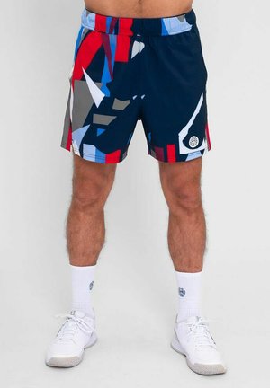 NEW YORK - Kurze Sporthose - dunkelblau rot blau