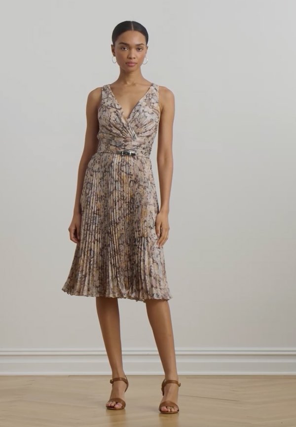 MAIGEN FLORAL METALLIC CHIFFON COCKTAIL DRESS - Cocktail dress / Party dress4