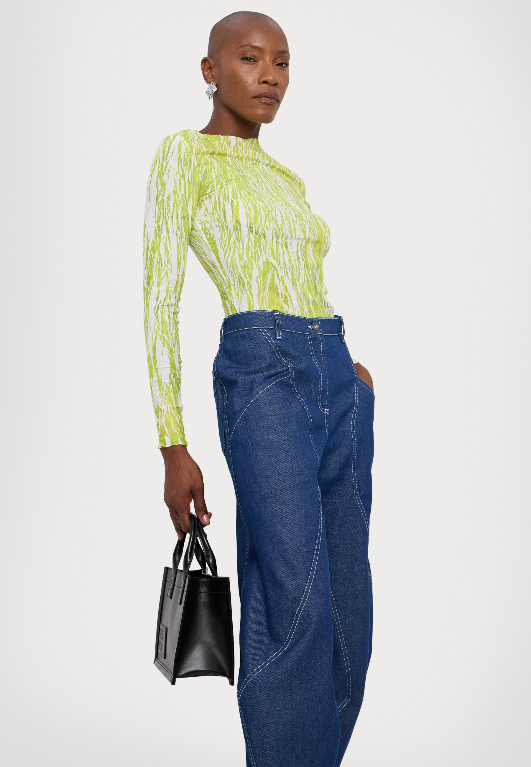 Henrik Vibskov DIGI PANTS EXCLUSIVE - Wide Leg - blue denim
