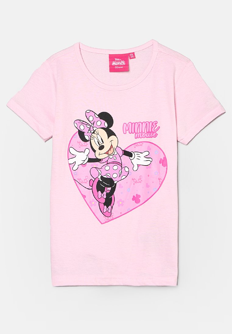 Mickey & Minnie T-shirt print roze
