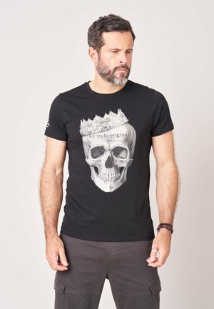DEELUXE, DEELUXE ORIGINAL T-SHIRT CROWN - T-shirt print - schwarz
