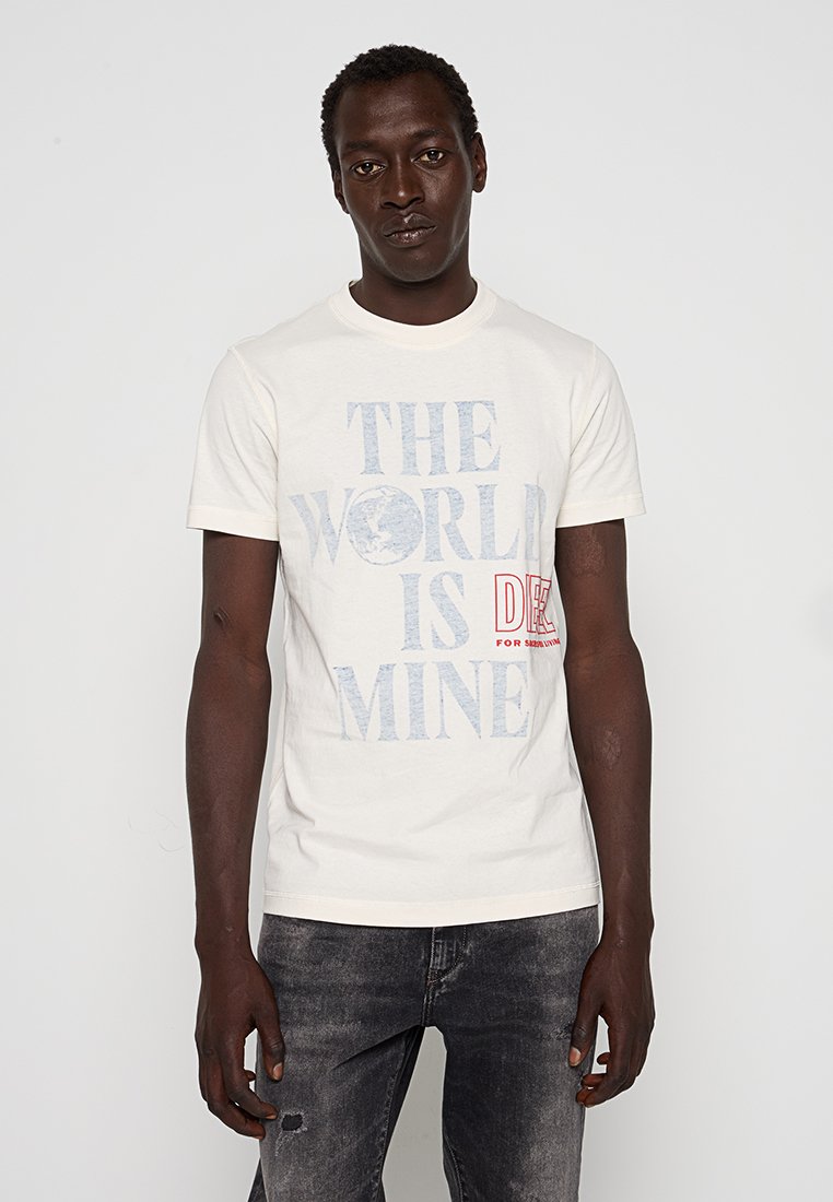Diesel T-shirt print crème