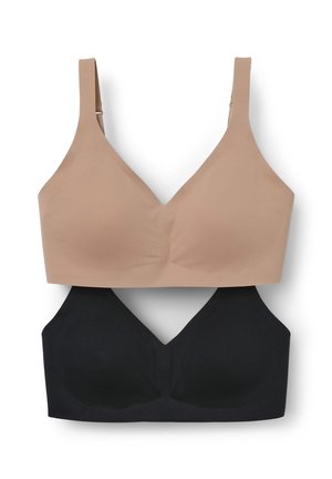 2 PACK - Reggiseno - 1x Black, 1x Beige (Nude)