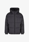 BASIC PUFFER JACKET WITH HOOD - Veste d'hiver - black