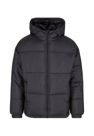 Urban Classics, BASIC PUFFER JACKET WITH HOOD - Veste d'hiver - black