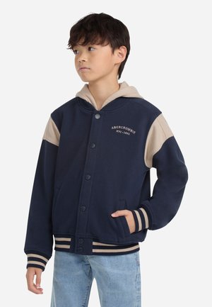 Abercrombie & Fitch HOODED - Mikina na zip - navy blazer