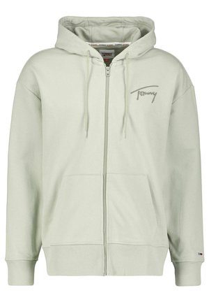 Felpa con zip - light green