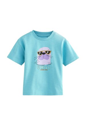 Next REGULAR FIT - SHORT SLEEVE GRAPHIC - Apdrukāts T-krekls - blue chill seal