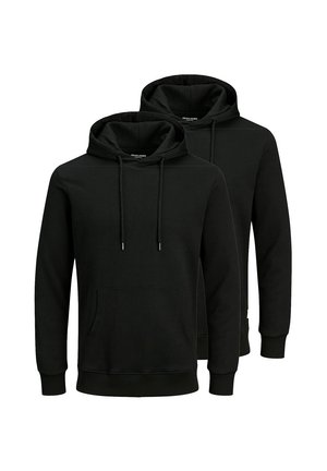 2ER PACK BASIC - Kapuzenpullover - schwarz