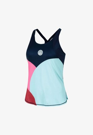 BIDI BADU, TANK-TOP BUBBLE JUNIOR TANK - Top - darkblue pink türkis