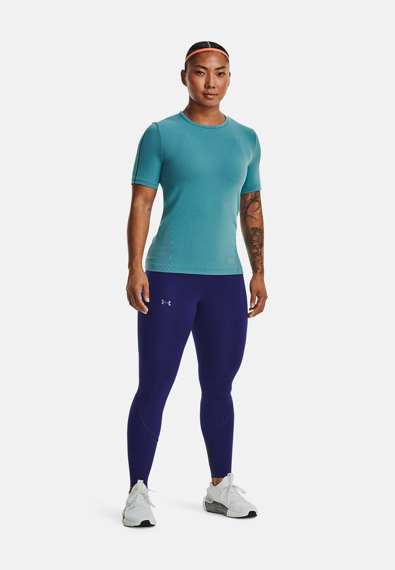Under Armour RUSH SEAMLESS SS Tshirt print glacier blue/blauw