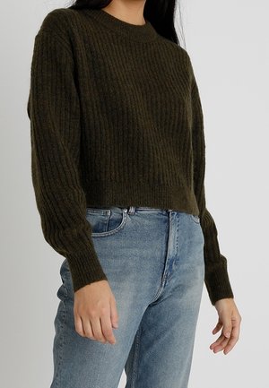 Trui - mottled green