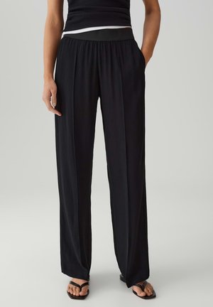 MID RISE LONG WIDE FIT - Pantaloni - black