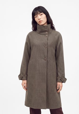 sandro, OVERSIZE DOUBLE FACE COAT - Класическо палто - marron fonce