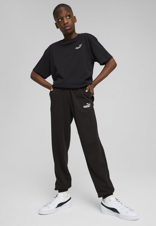 PUMA LOGO - Tracksuit bottoms - black — photo 2