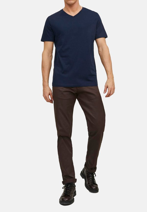 3ER PACK - T-Shirt basic - schwarz   dunkelblau