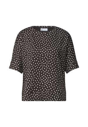 Street One, BATWING SHIRT MIT RUNDHALS UND PRINT - T-Shirt print - black coffee