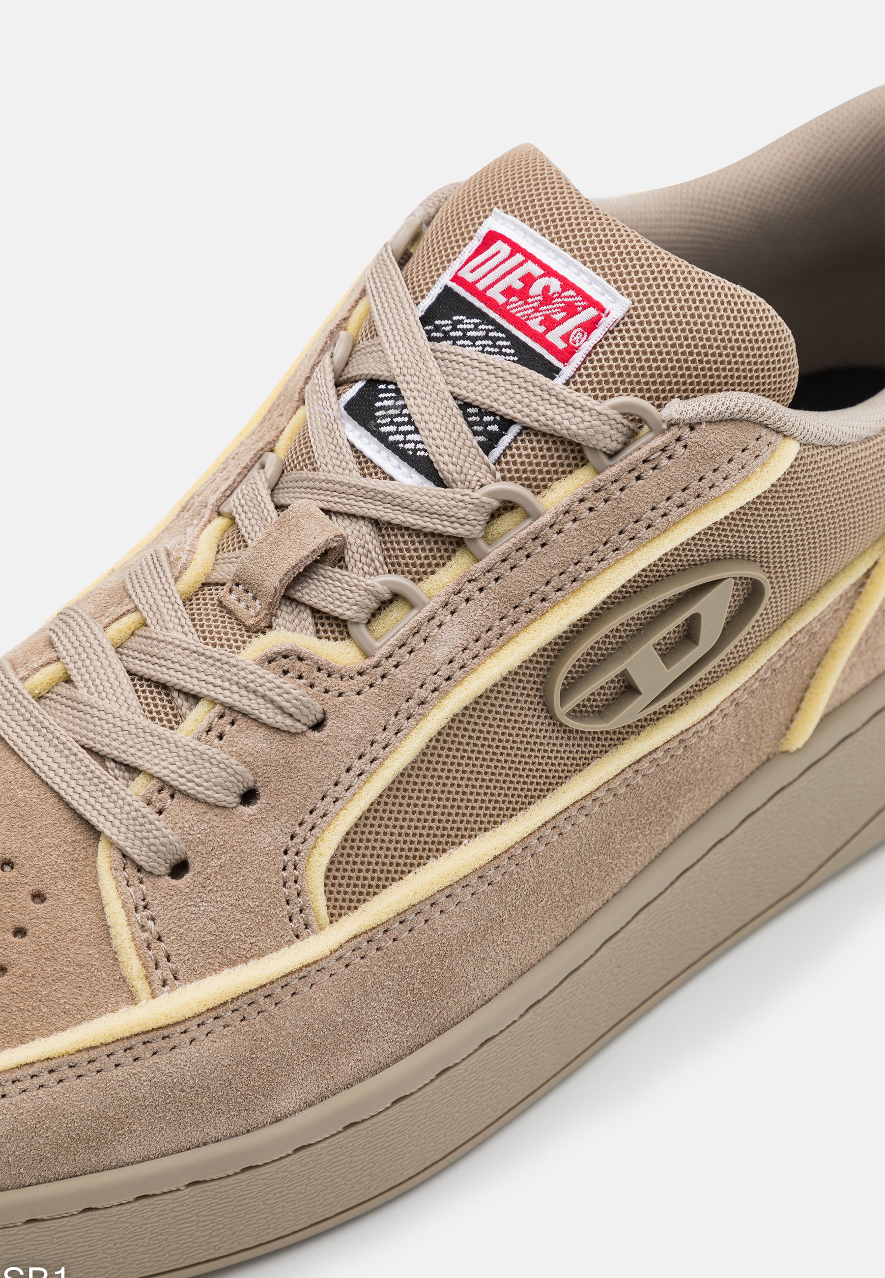 Diesel Ssinna Low x Unisex Trainers, Size: 2.5, Beige - Leather and Textile