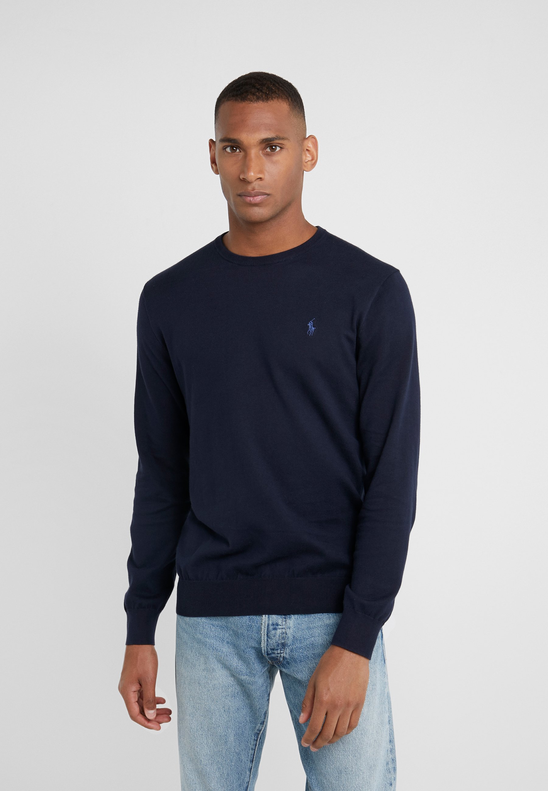 Polo Ralph Lauren SLIM FIT COTTON SWEATER - Jumper - hunter navy/dark blue  