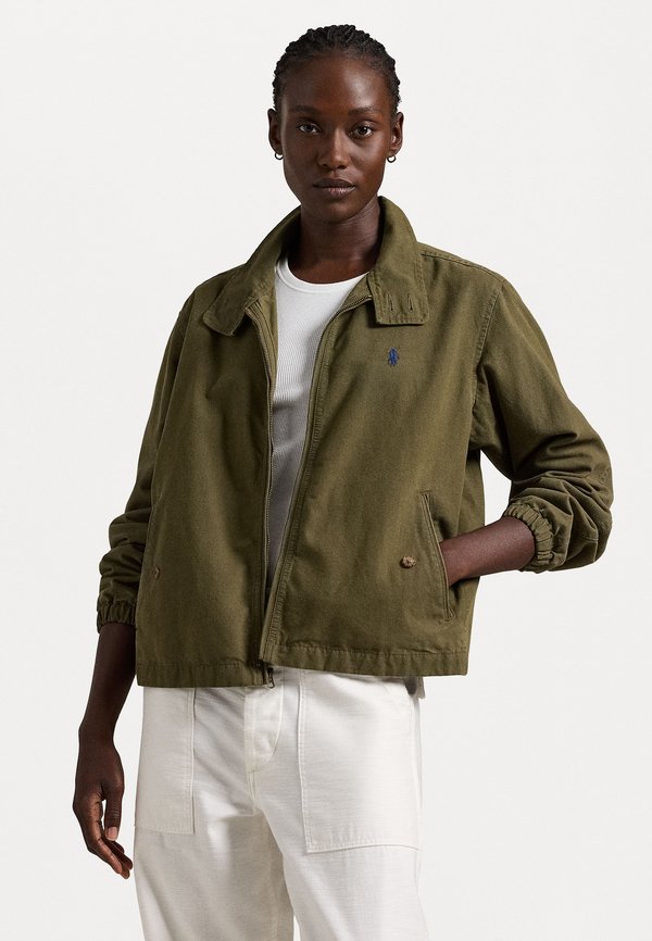 COTTON CANVAS JACKET - Light jacket - canopy olive