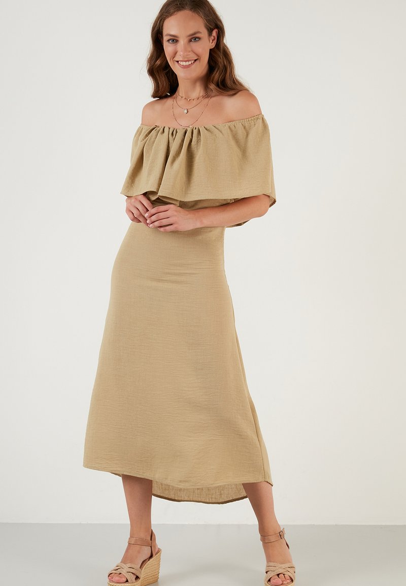 LELA SLIM FIT - Kokteiļkleita/ballīšu kleita - dark brown