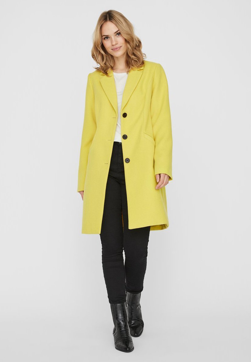 Coated Jacket Regenjacke Vero Moda Gelb Vero Moda Senfgelb Parka