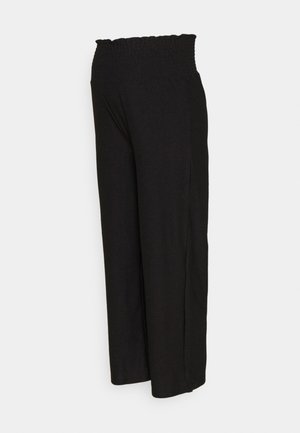 PCMCURLI CROPPED PANTS - Spodnie materiałowe - black