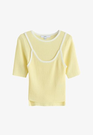 Next, TALL FIT - T-SHIRT CAMI DOUBLE LAYER TOP . - Tričko s potlačou - yellow