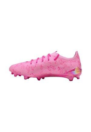 Scarpa da football rosa con tomaia texturizzata, caratterizzata da un motivo sottile e sei lacci rosa. Soletta traslucida rosa con tacchetti per la trazione.